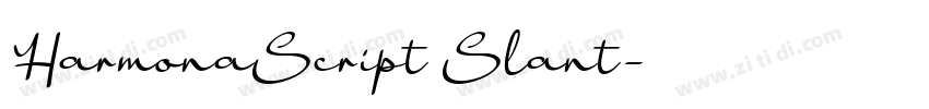 HarmonaScript Slant字体转换